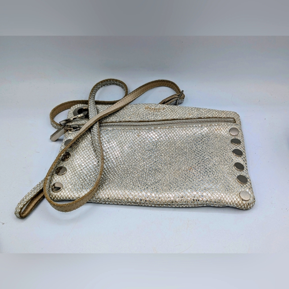 HAMMITT Nash Light Gold snake small  wristlet crossbody handbag